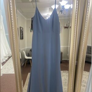 NWT Slate/Dusty Blue Bridesmaid Dress